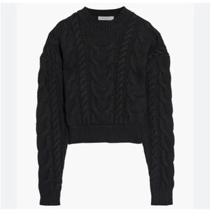 Frame Cropped Black Sweater